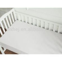 Sábana de cama de bebé de cuna blanca impermeable de algodón - hecha en Chian